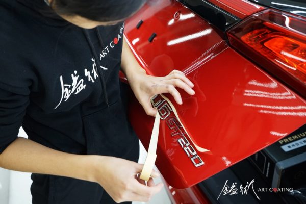 鍍鉻字體用美容紙膠帶保護